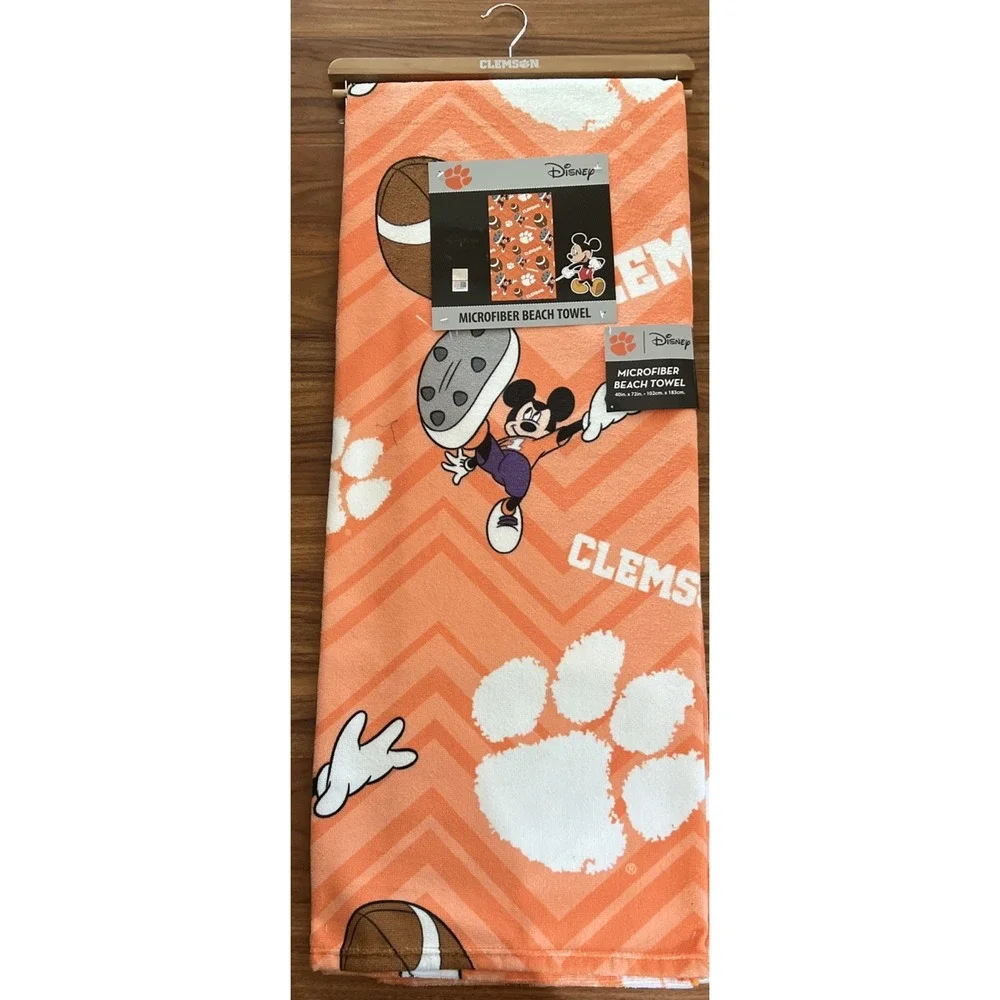 New Northwest Disney Clemson Tigers Mickey Mouse Football Beach Towel 40